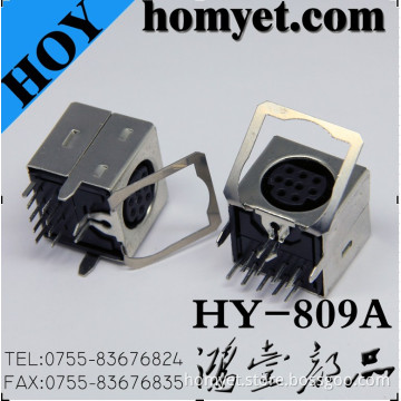 High Quality Mini DIN Jack with Nine Pin for Wiring Equipment (HY-809A)